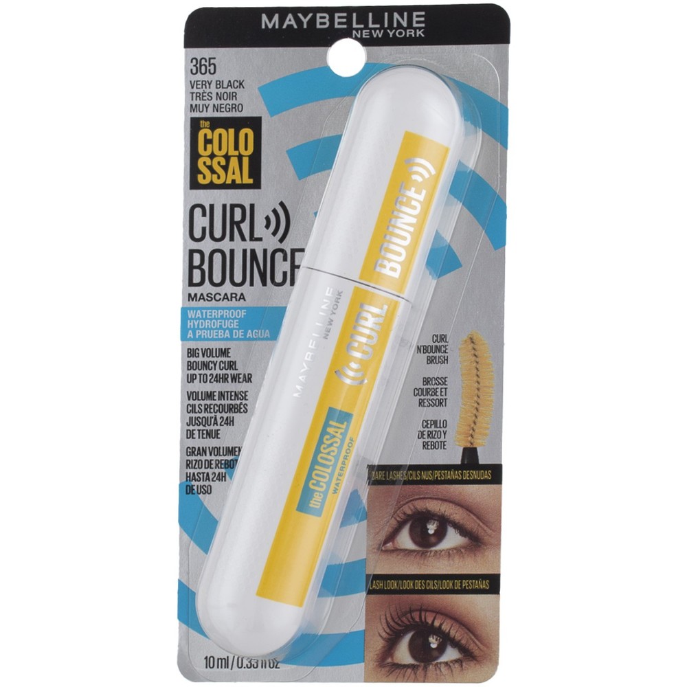 5 Pack Maybelline Colossal Curl Bouncing Mascara Very Black 0.33 oz