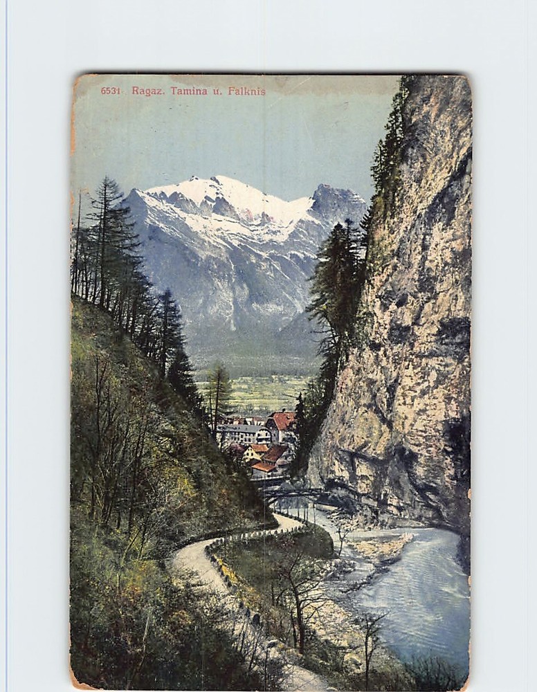 Postcard Tamina u. Falknis Ragaz Switzerland