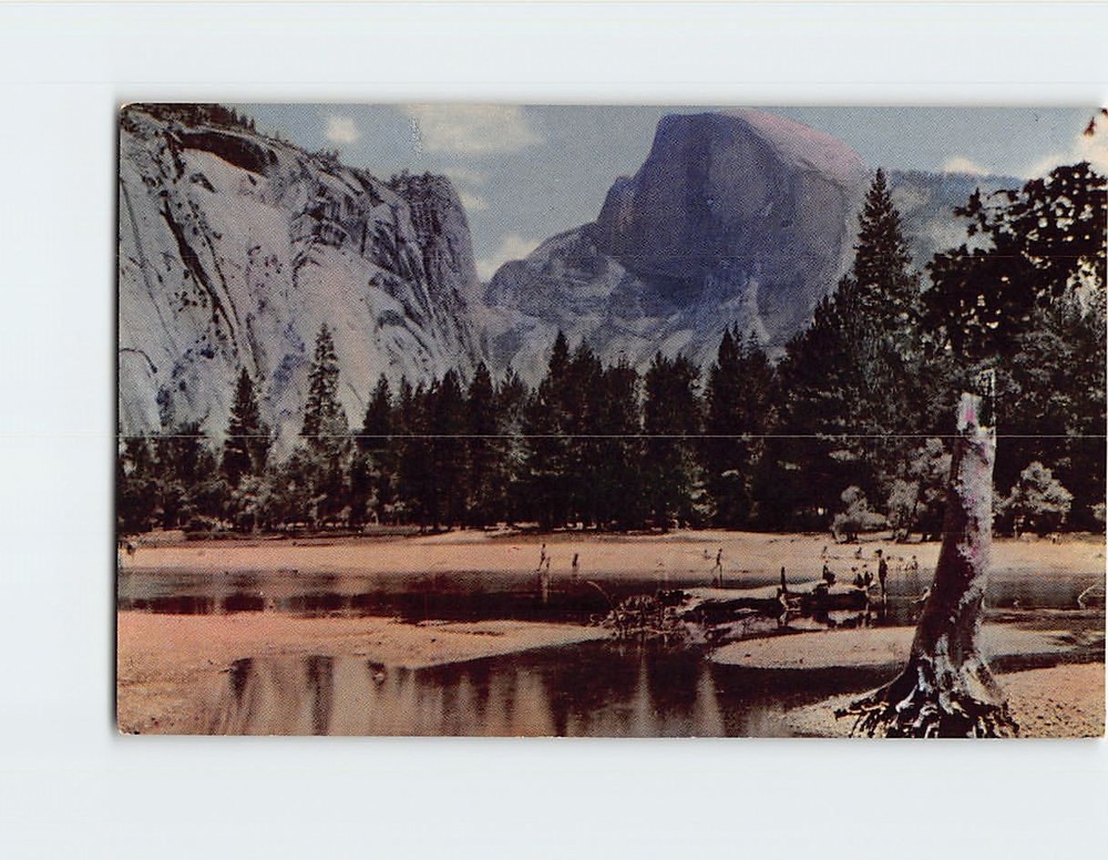 Postcard Half Dome & Merced River Yosemite National Park California USA
