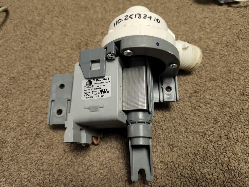 Genuine Maytag Kenmore Whirlpool Washer Drain Pump WPW10581874 W10581874