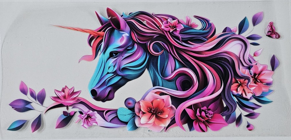 Abstract Horse Design UV DTF Cup Wrap Transfer Decal for Customization  -image