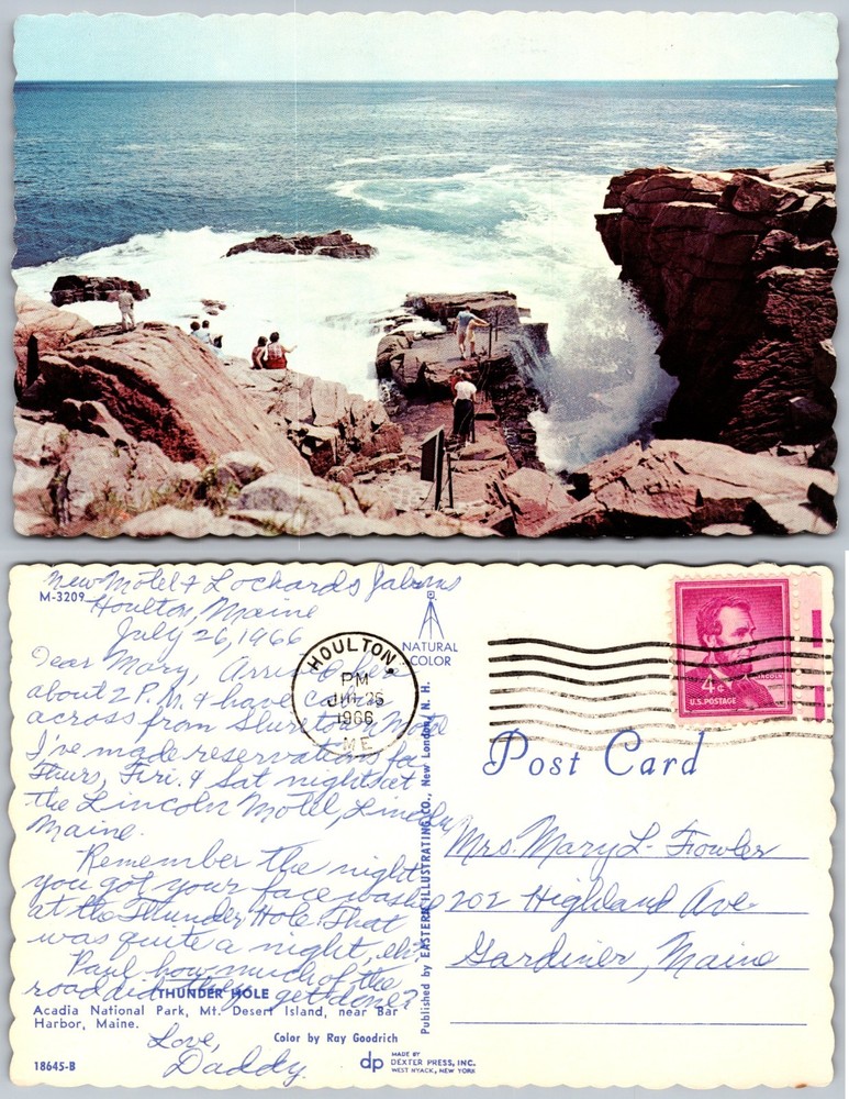 Thunder Hole Acadia National Park Maine Postcard