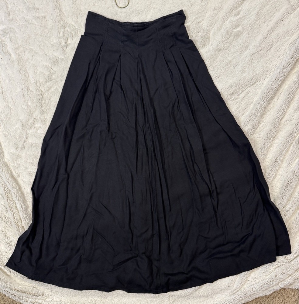 Vintage Women’s French Connection Size 10 Black Rayon Dress Skirt