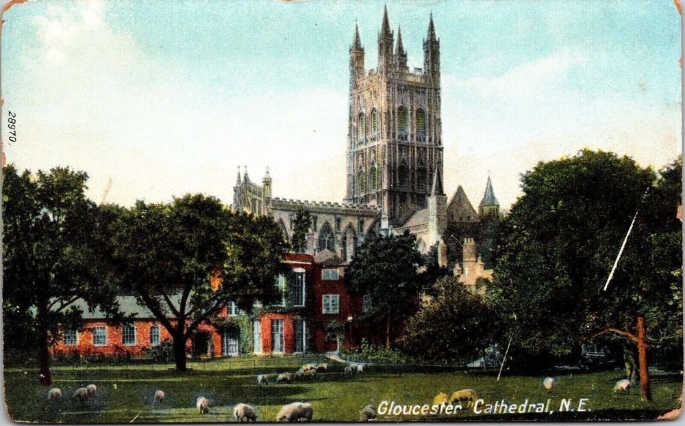 Gloucester England Gloucester Cathedral Historic Landmark DB Postcard