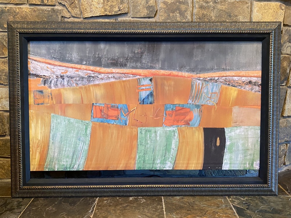 Vision Art Custom Frame For 65'' TVs With Harry Gruenert Abstract Print-image