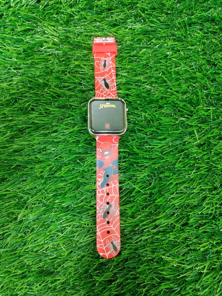 Kids' Marvel Spider-Man LED Watch Accutime Spiderman Digital