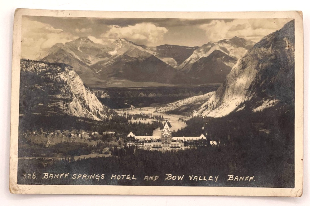 Banff Springs Hotel in Bow Valley Banff Alberta RPPC Postcard