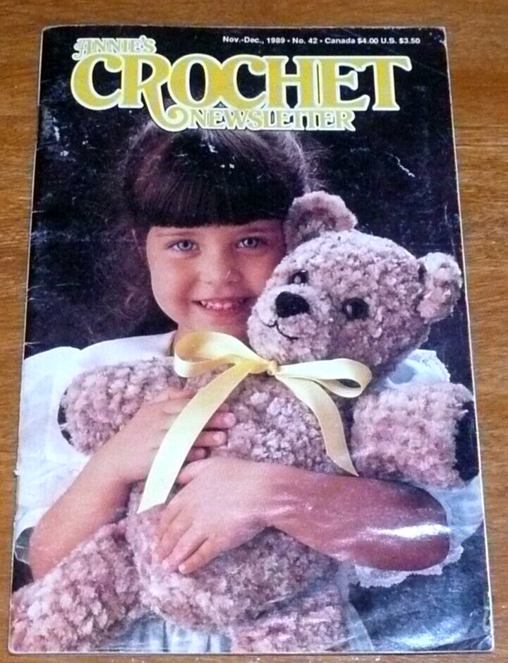 ANNIE'S CROCHET NEWSLETTER 1989 No. 42 - Snowflakes / tots slippers / doll furn.