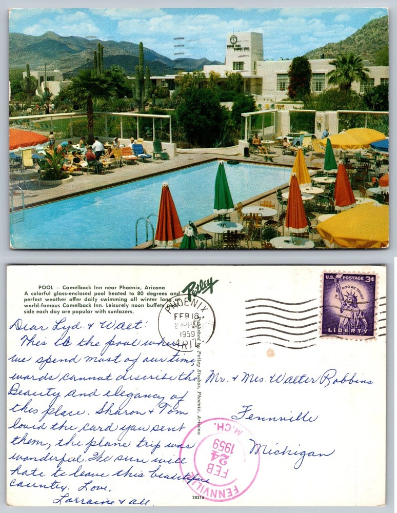 Pool Camelback Inn Near Phoenix Arizona Postcard
