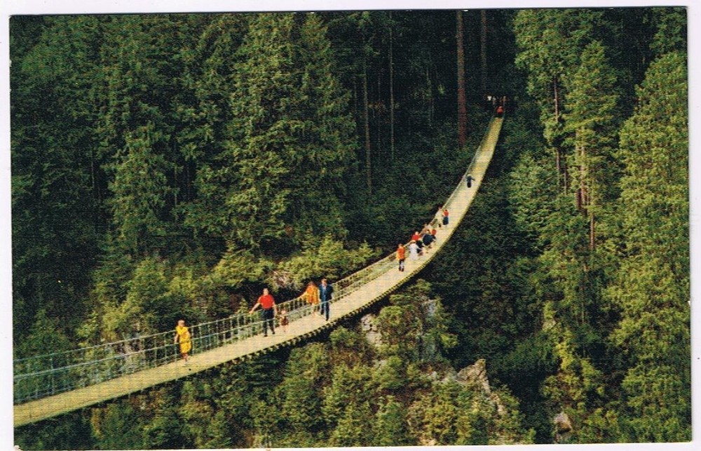 Postcard Capilano Suspension Bridge Vancouver British Columbia