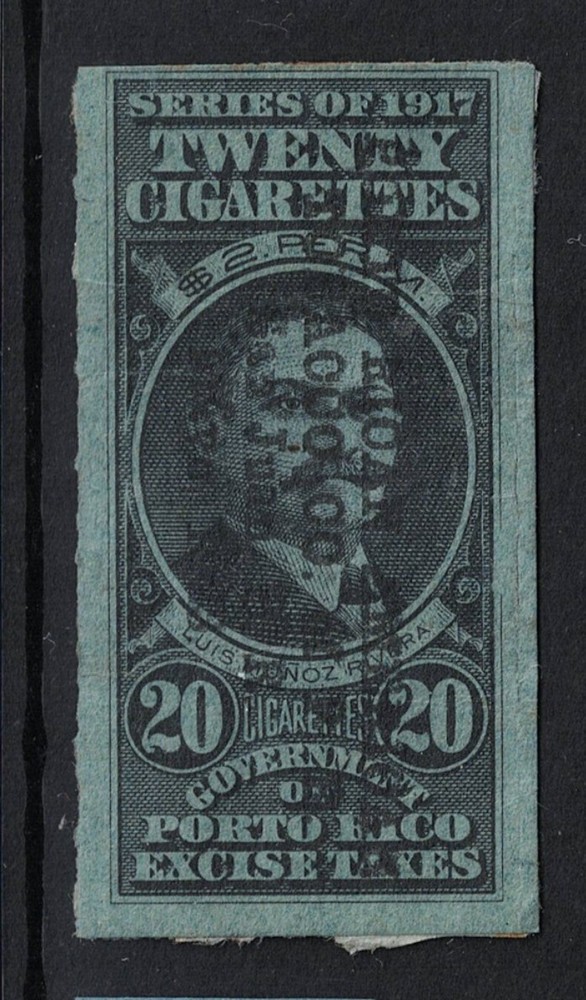 Puerto Rico 20c Cigarettes Tax Stamp Used - S23065