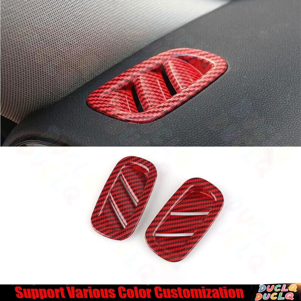 For Mini Cooper Countryman F60 Red Carbon Fiber Dashboard Side Outlet Vent Trim