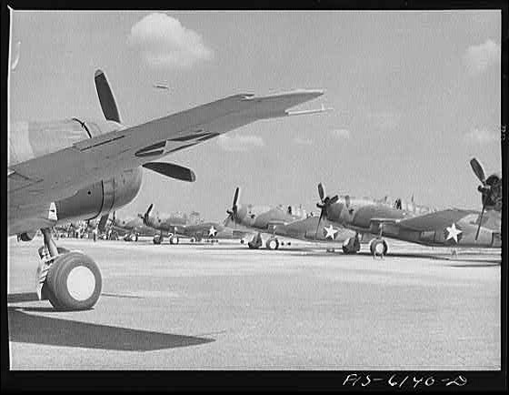 Photo:Nashville Tennessee 1940s Vengeance Bomber Aircraft on Airfield