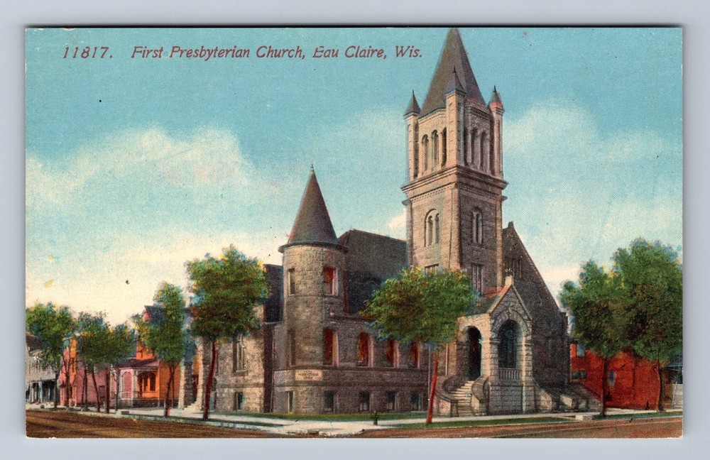 Eau Claire WI-Wisconsin First Presbyterian Church Vintage Postcard