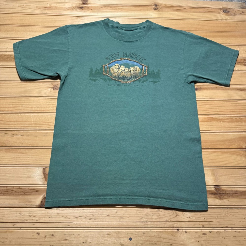 Vintage 90s Mount Rushmore Black Hills South Dakota Nature Graphic T-Shirt Large