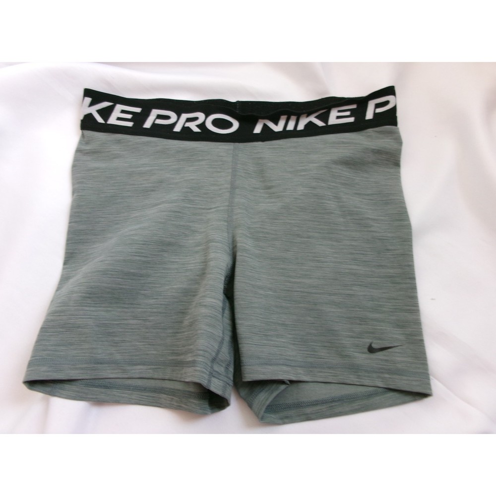 Nike Pro Dri-FIT Gray Compression Shorts Women's Large Training Yoga