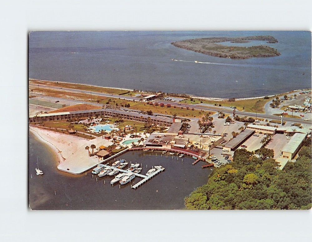 Postcard Aerial View Sheraton Inn St. Petersburg Florida USA