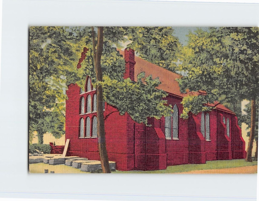 Postcard Rear View of Church at Jamestown Virginia USA