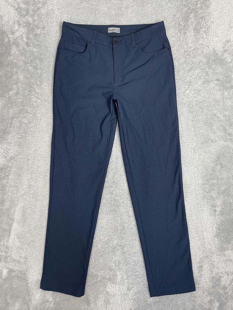 VRST Pants Mens 34x34* Blue Stretch Tech Chino 5 Pocket Casual Golf Performance