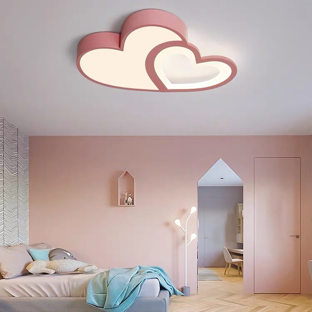 Acrylic Heart Shape LED Ceiling Light Kid Room Ceiling Light Indoor Pendant Lamp