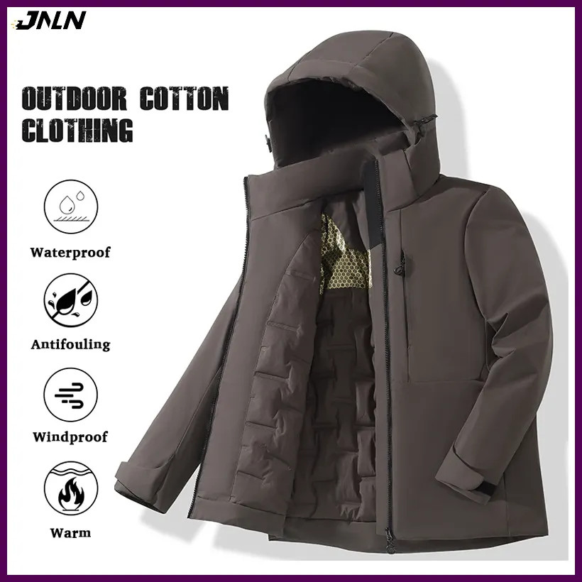Unisex Waterproof Fleece Jacket Winter Windproof Thermal Windbreaker Hiking