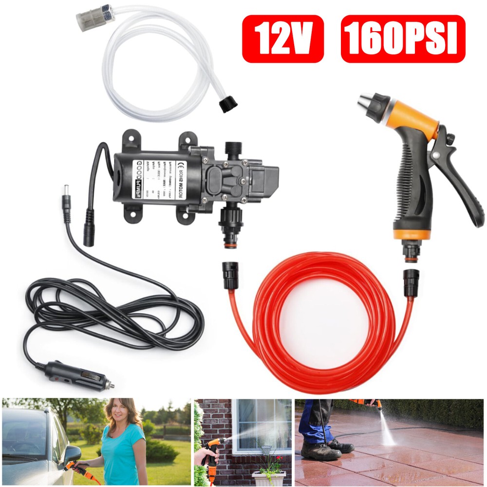 12V Electric Car Pressure Washer Portable High Power Water Pump Cleaner