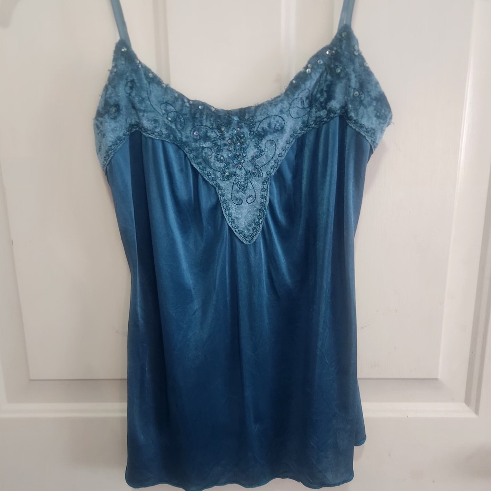 Charlotte Russe Vintage Women's Top Beautiful Sparkle Bead Design Small Y2K USA