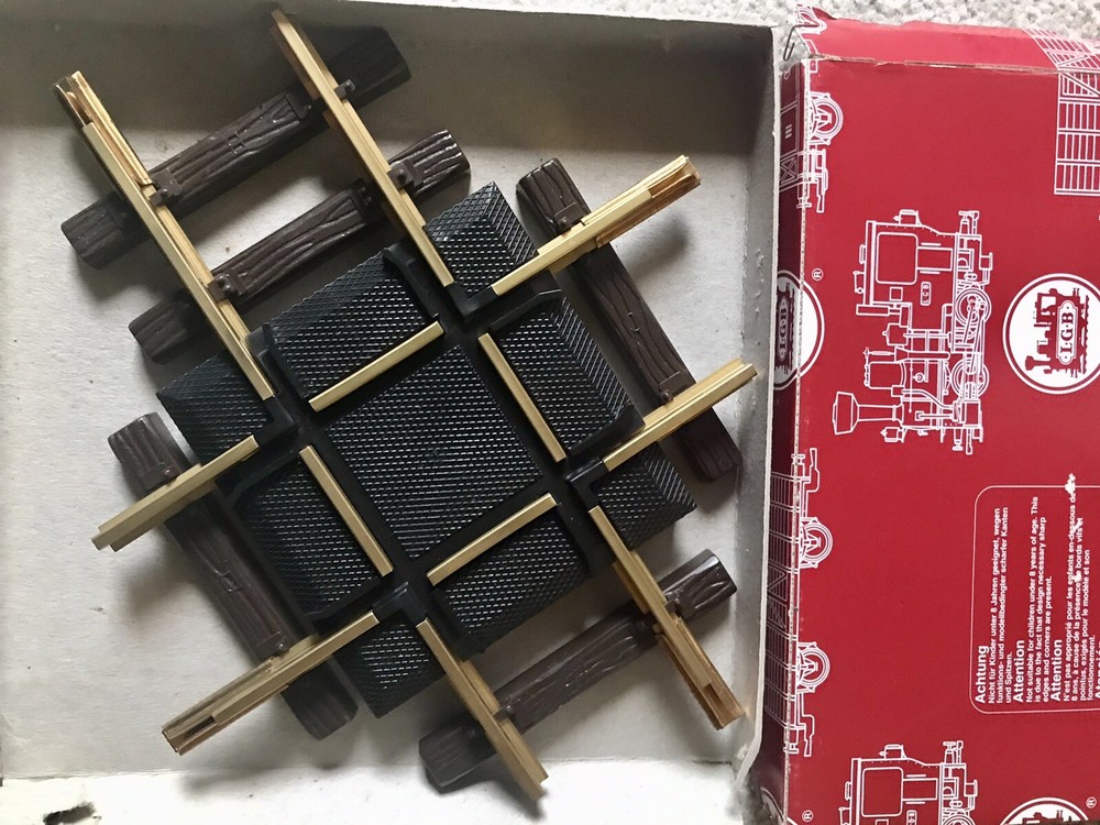 G Scale LGB 13100 Brass 90 Degree Crossing Track W/ Box