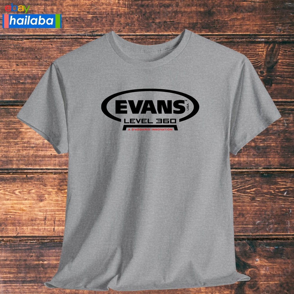 EVANS Drum heads Music T-Shirt Logo Many Colors S M L XL to 5XL Made In USA