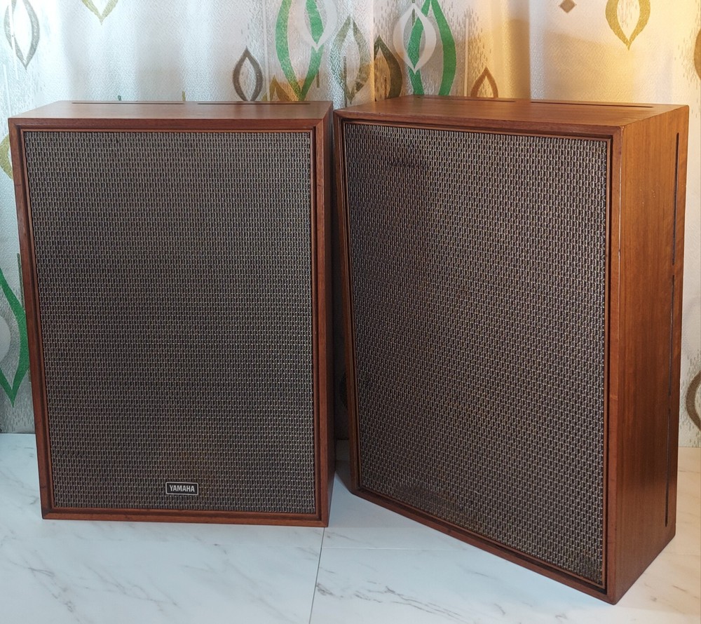 Vintage 1970 Yamaha NS-15 Floor Speakers Mid Century Audiophile Rare Unique