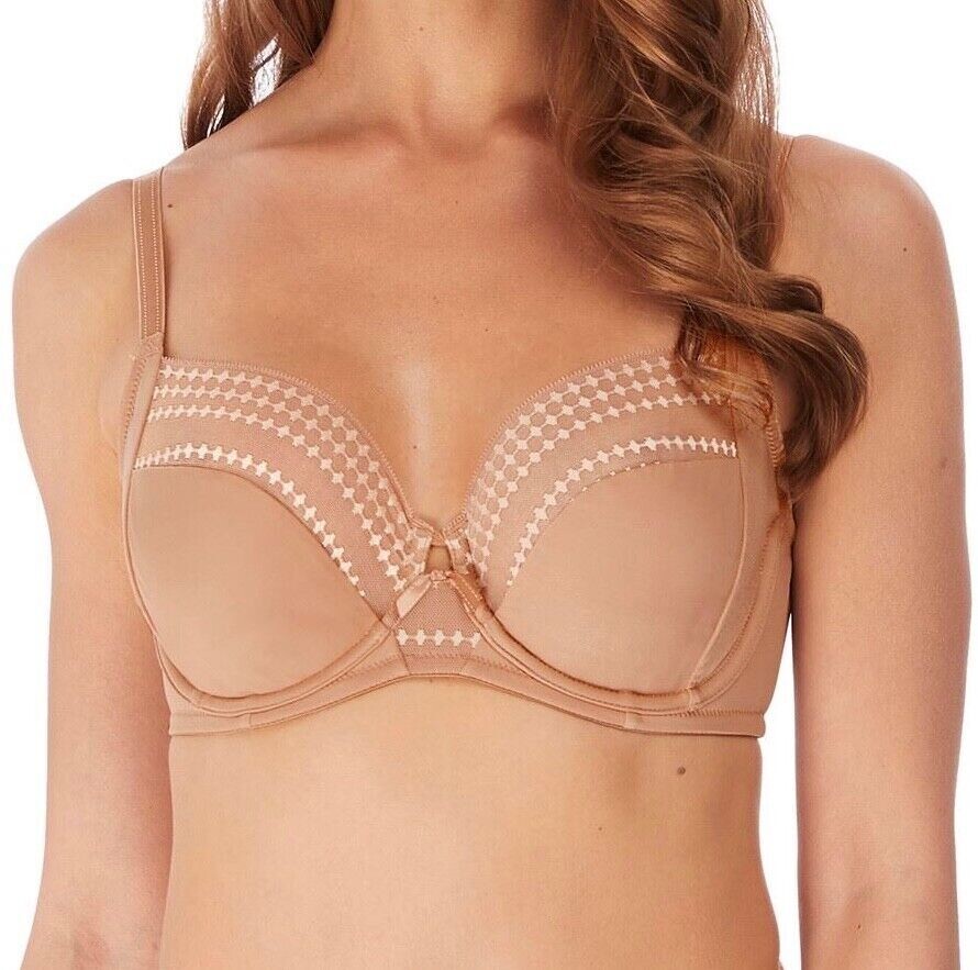 Sujetador Wacoal Respect Praliné Beige 36DD Con Aros Soporte Lateral Copa Completa 143001