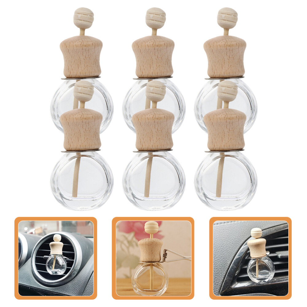 6 Pcs Car Diffuser Air Dehumidifiers Aromatherapy Bottle Vent Clip