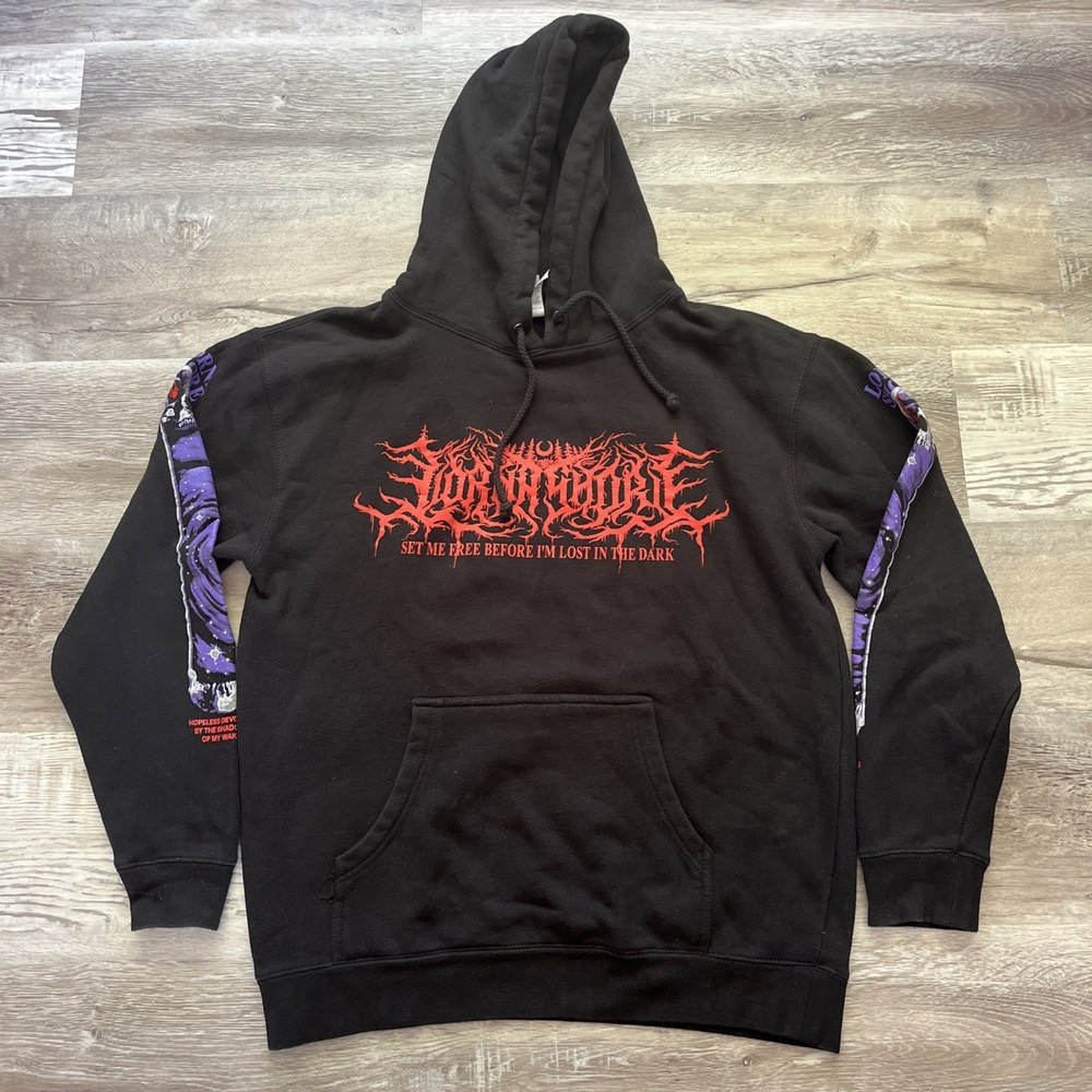 Lorna Shore  black pullover hoodie shirt official merch Set Me Free Size Large