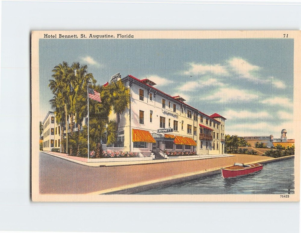 Postcard Hotel Bennett By-The-Sea Saint St. Augustine Florida USA North America
