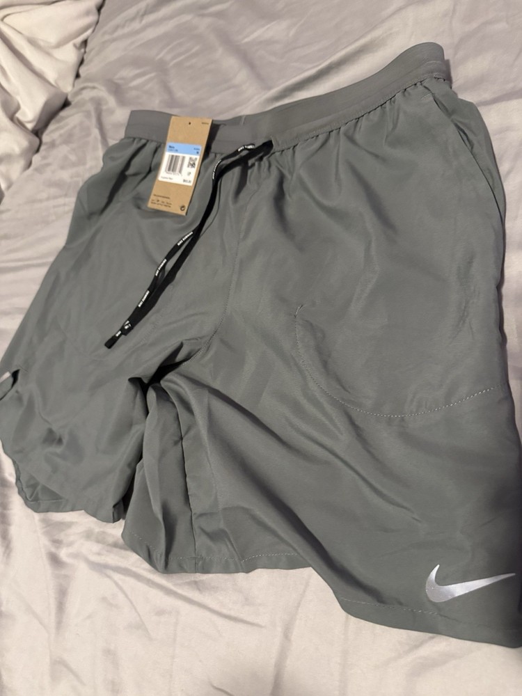 Nike Men's Dri-FIT Running Shorts Gray Size M Drawstring CJ5471-025
