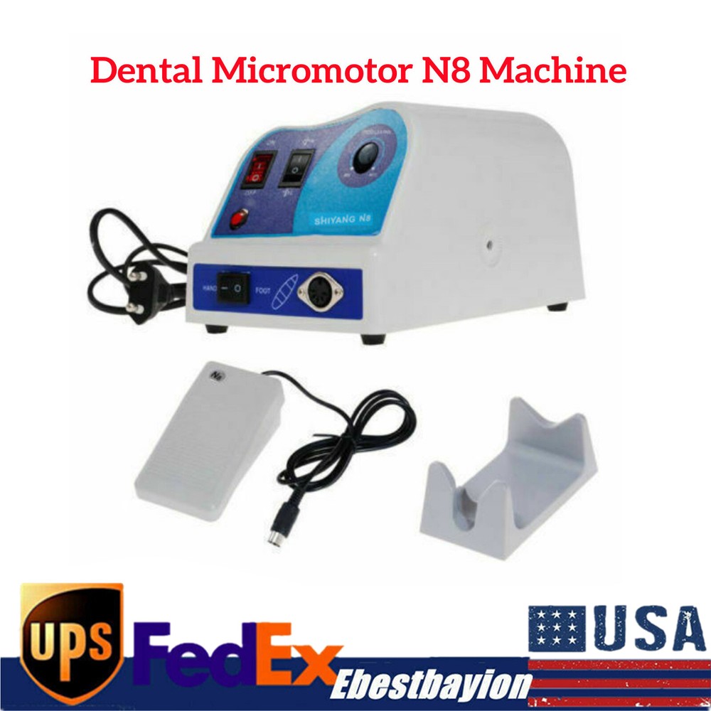 Dental Micromotor N8 Polisher Unit for Marathon 45000RPM w/ pedal High Speed