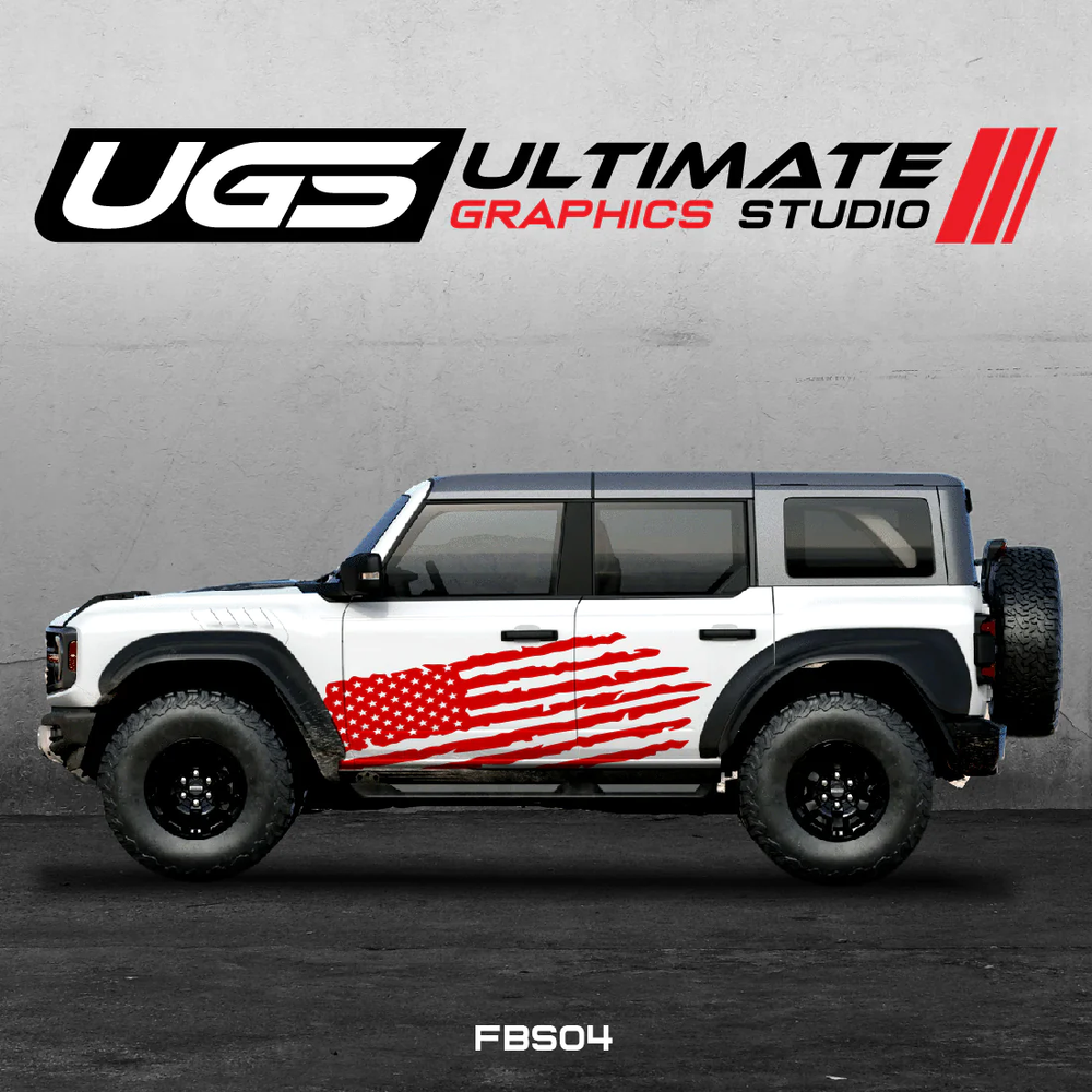 Ford Bronco American Flag Graphics