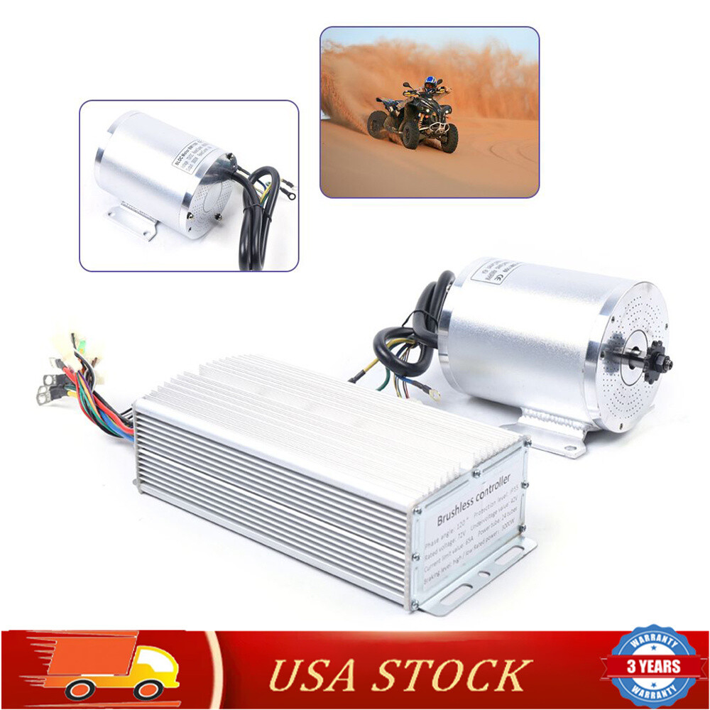 72V 3000W Electric Brushless DC Motor Kit BLDC Motor Controller For e-Scooter