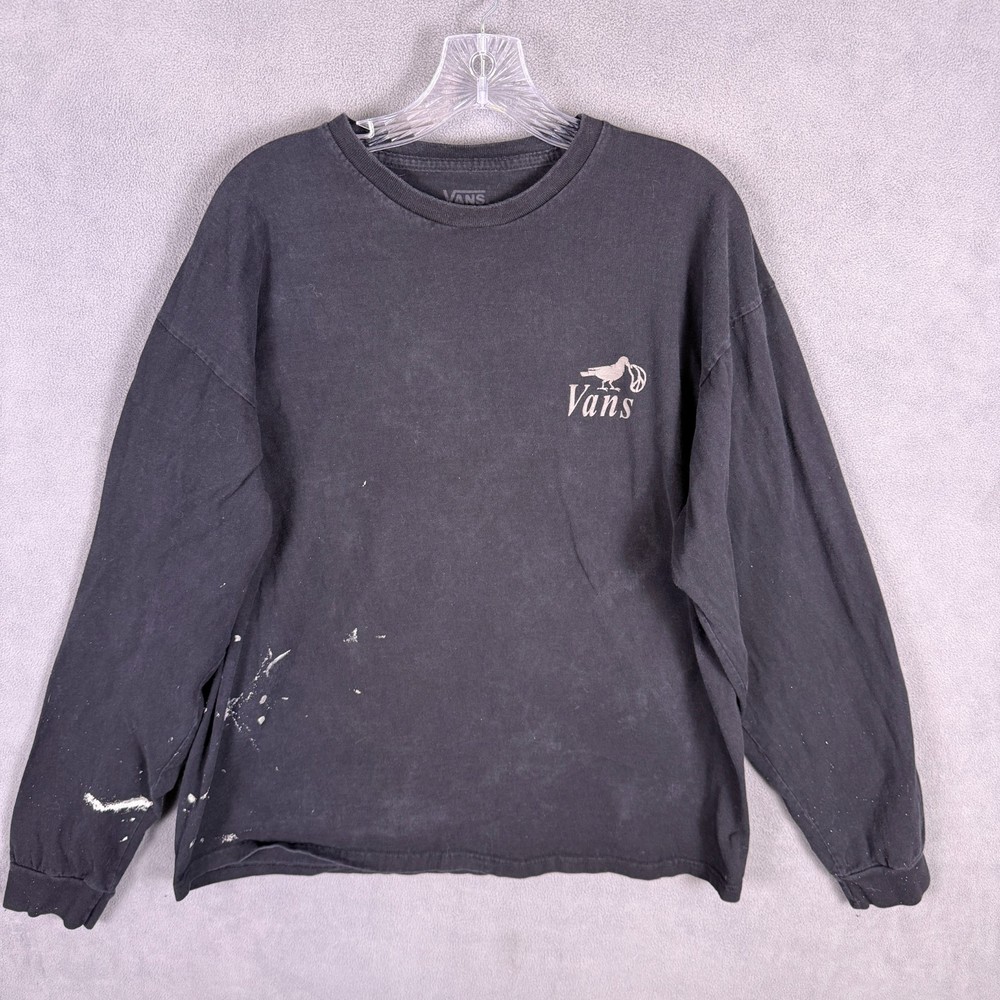 Y2K Vans Mens Graphic T Shirt Long Sleeve XL Retro Skater Grunge 90s 00s Logo