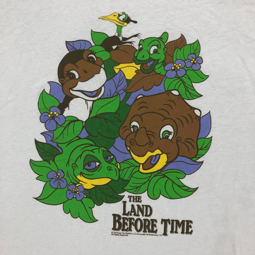 The Land Before Time T-Shirt Cartoon Littlefoot Vintage Style Gildan L