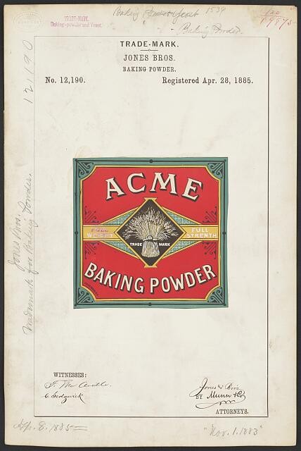 Photo: Jones Bros. for Acme brand Baking Powder