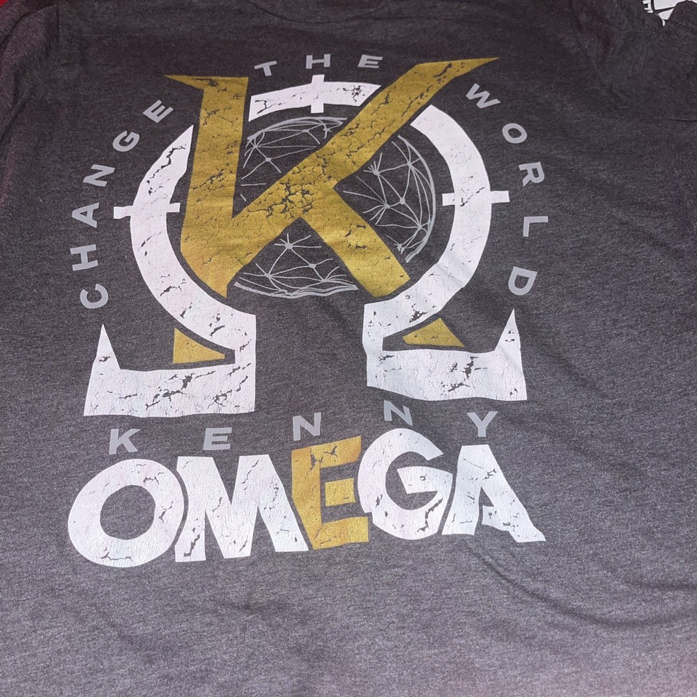 2020s Canvas All Elite Wrestling Kenny Omega Change the World Men’s Large Shirt