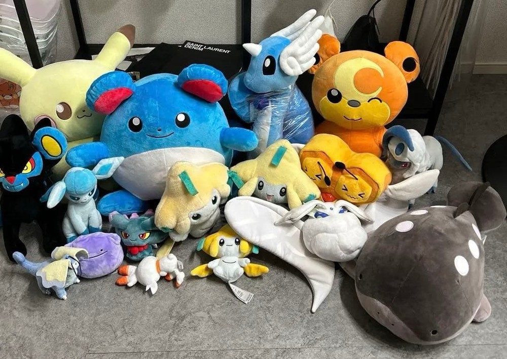 Pokémon Plush Toys Bulk Lot including Mamoswine, Jirachi, Mew, Solgaleo, Absol,