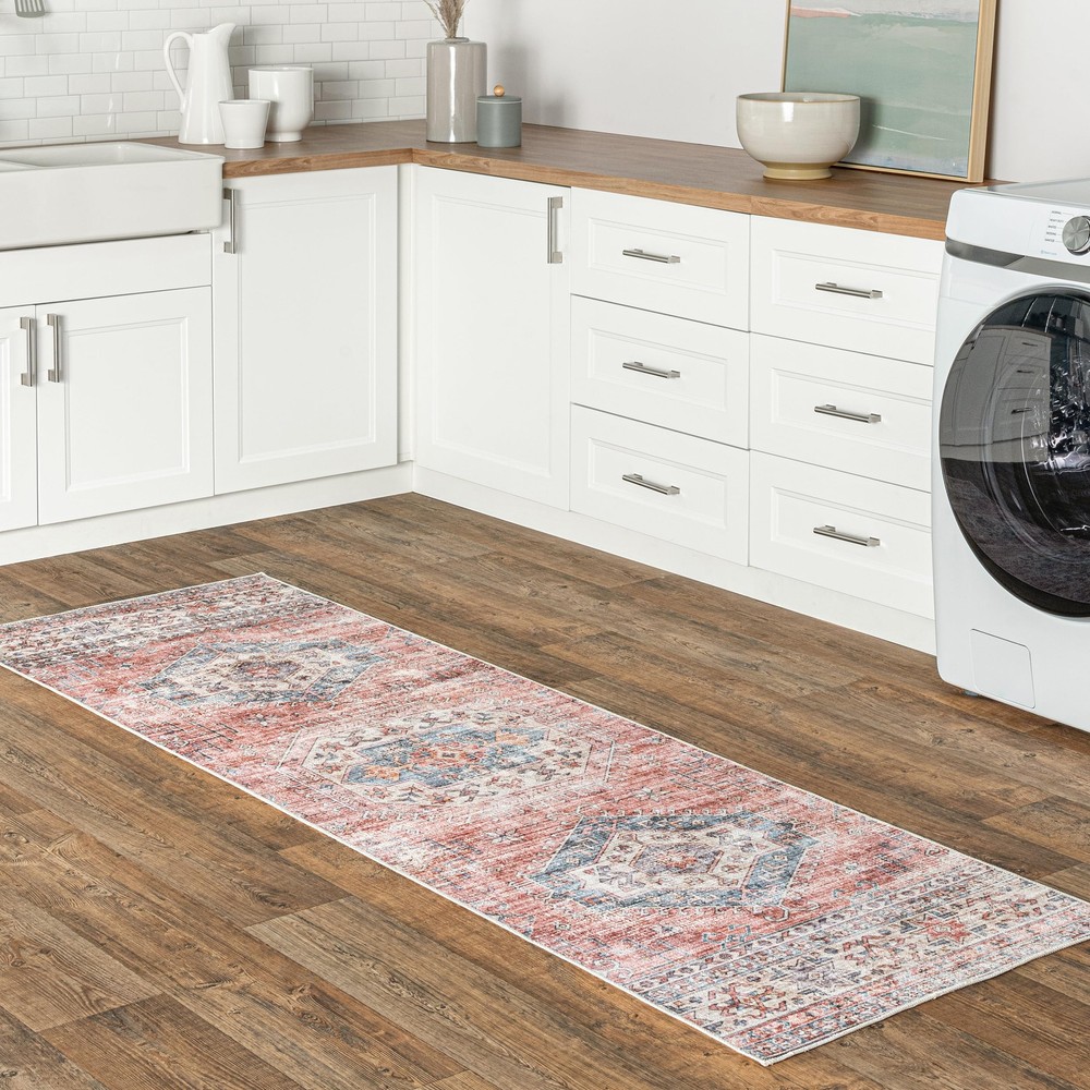 2x6 SpinClean Machine Washable Stain-Resistant Non Slip Area Rug