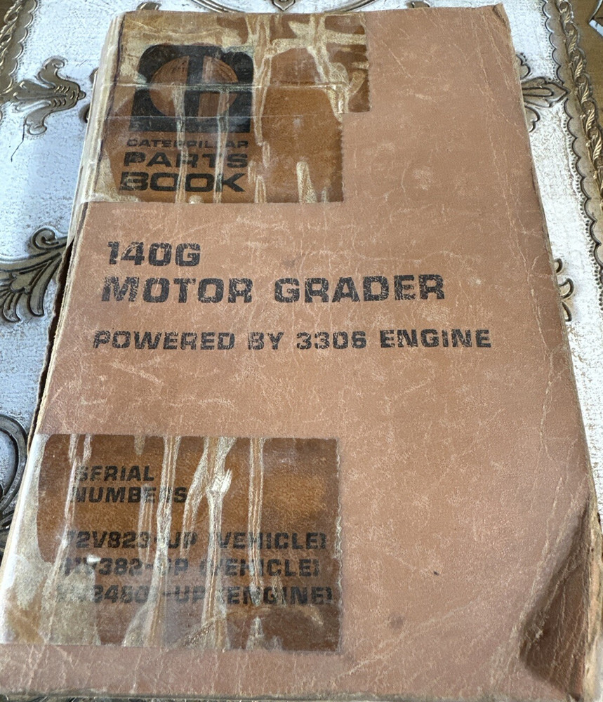 CAT Caterpillar 140G Motor Grader Parts Manual Book 72V Series 3306 Engine OEM