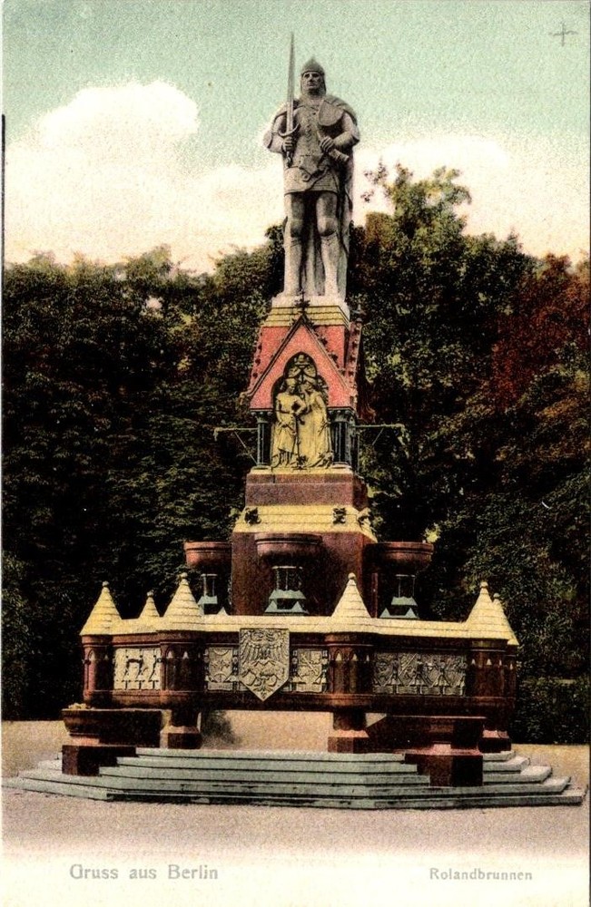 Rolandbrunnen, Gruss Aus BERLIN, Germany Postcard