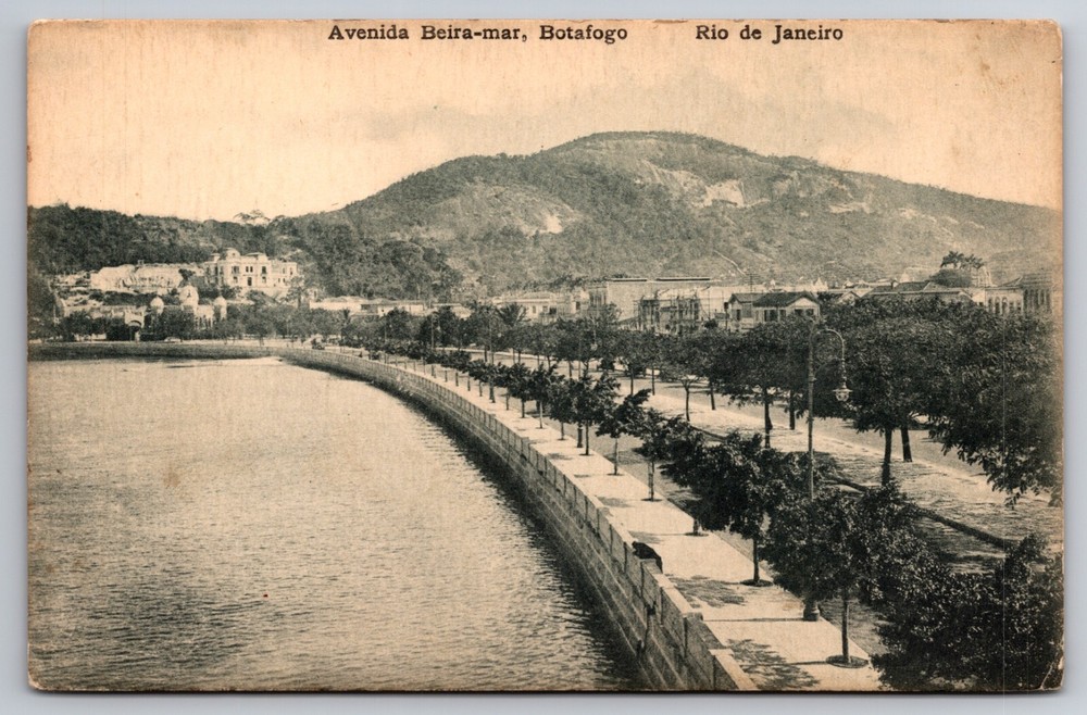Avenida Beira-mar Botafogo Rio de Janeiro Brazil c1910 Postcard