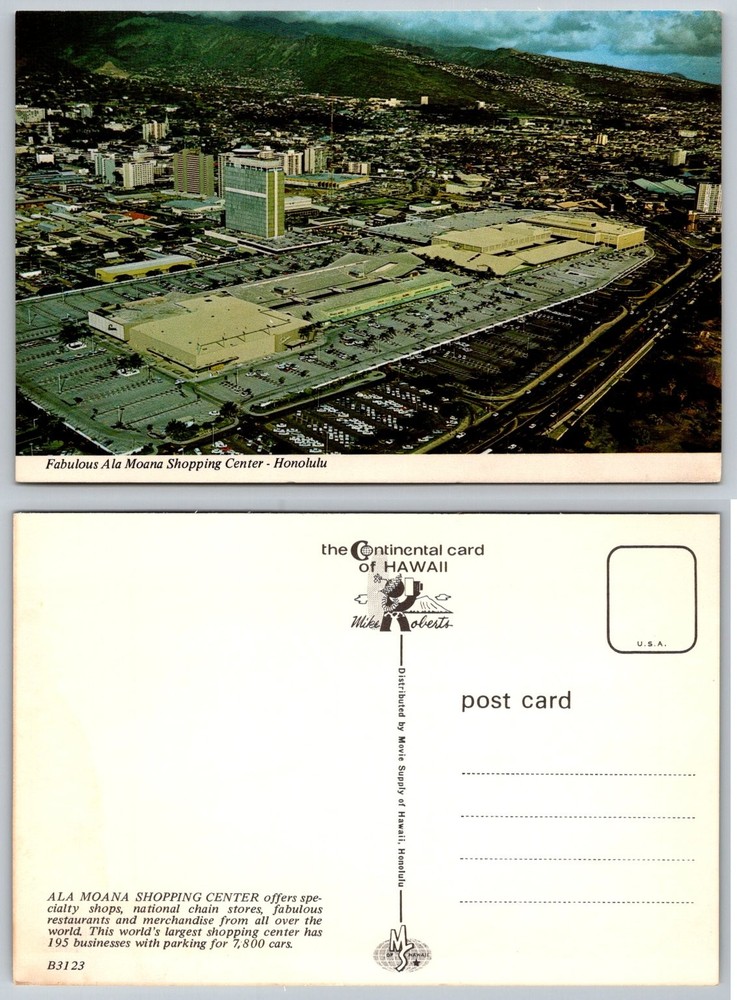 Vintage Postcard: Ala Moana Shopping Center, Honolulu, Hawaii - Mike Roberts