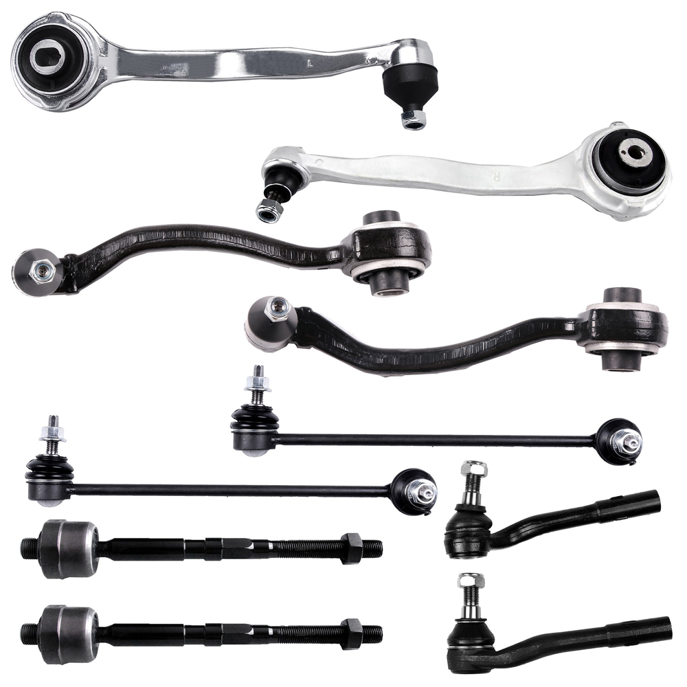10Pcs Front Suspension Kit for Mercedes C240 C280 - Tie Rods Sway Bar Links Control Arms  