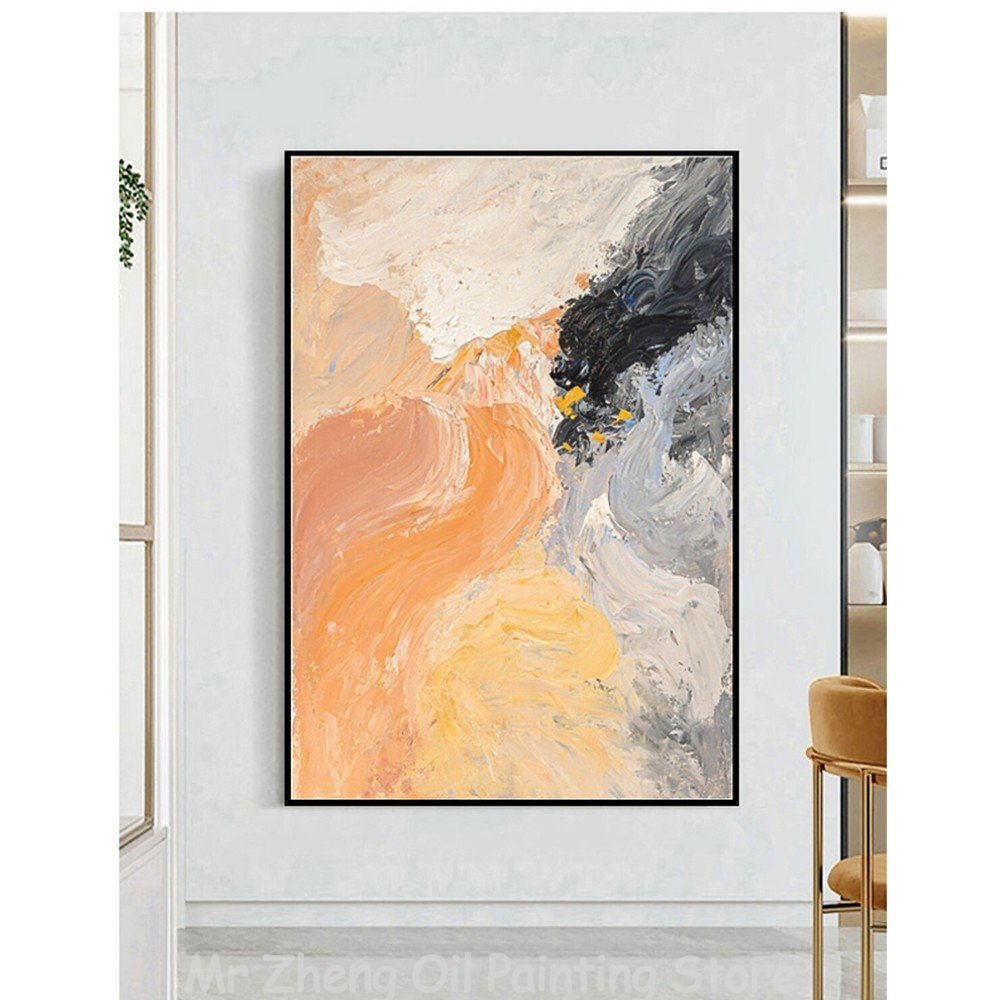 Modern Abstract Oil Painting Abstract Handmade Canvas Decorative Mural Unframe